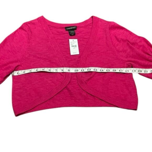 Lane Bryant Open Front Short Sleeve Hot Pink Cardigan, Size 14/16, NWT - Picture 5 of 8
